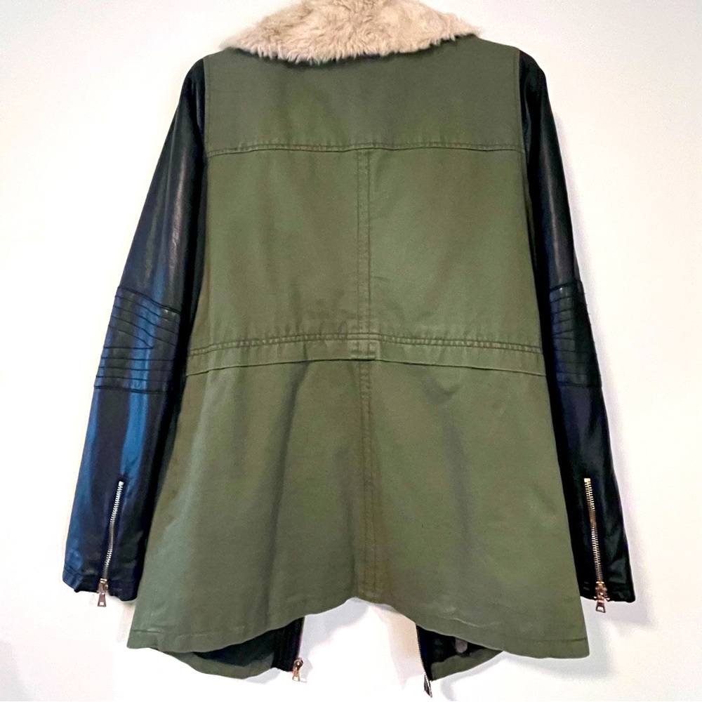 Mixed Material Jacket - Picture 2 of 7